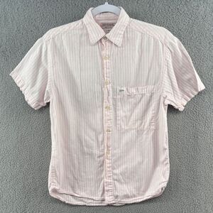 Vintage Guess Jeans Georges Marciano Pink White Stripe Shirt Size 0 Made in USA